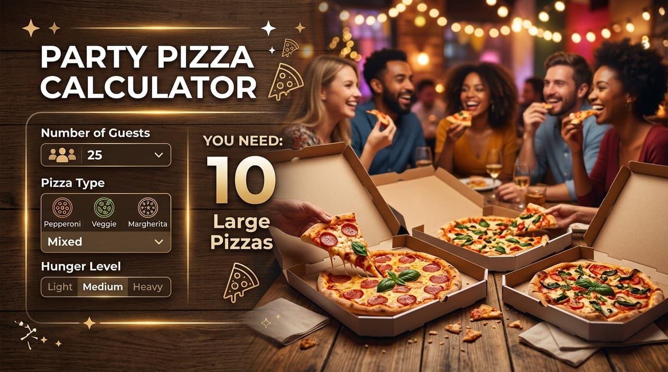 How Many Pizzas to Order? Pizza Party Calculator & Sizes Cheat Sheet